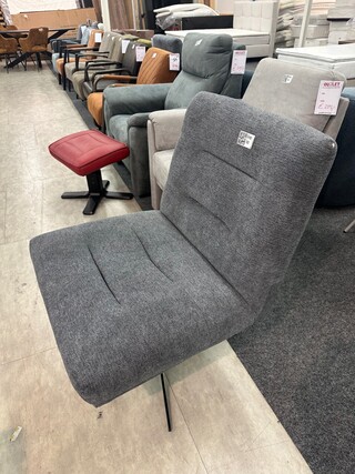 Draai fauteuil Jordi, geweven, antraciet